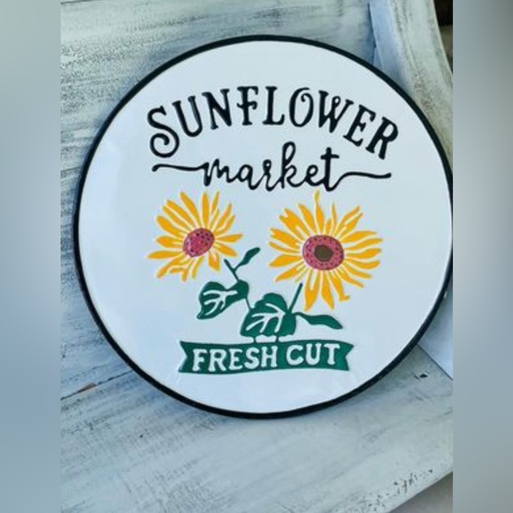 Sunflower Market Metal Enamel Sign - Picture 3 of 10